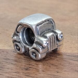 Pandora Sterling Silver And CZ Adventure Car Screw Charm Bead